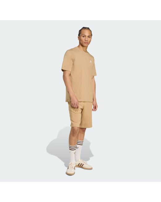 T-Shirt Trefoil Essentials di Adidas in Natural da Uomo