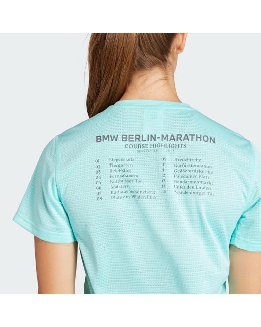 adidas BMW BERLIN-MARATHON 2023 Finisher Event T-Shirt in Blau | Lyst AT