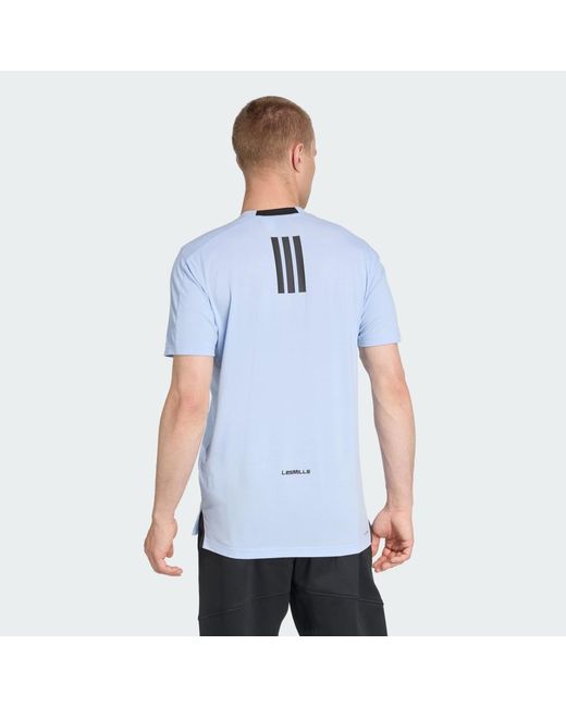 Adidas Originals Blue Les Mills Graphic Tee for men