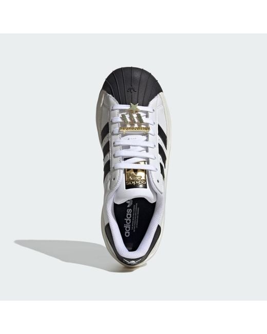 Adidas White Superstar Bold Shoes