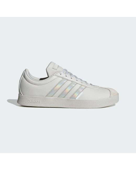 Adidas White Vl Court Base Shoes