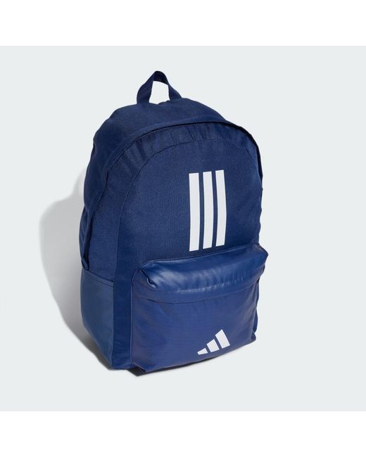 Adidas Blue Classic Back-To-School 3-Stripes Backpack