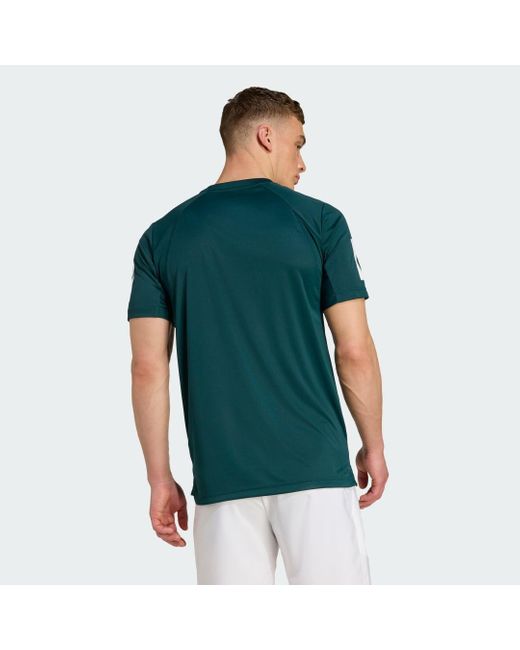 T-Shirt Da Tennis Club Climacool 3-Stripes di Adidas in Green da Uomo