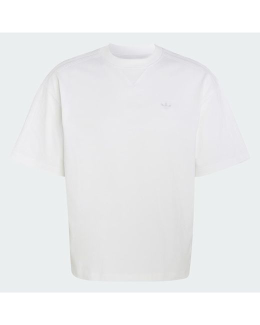 Adidas White Premium Essentials T-Shirt for men