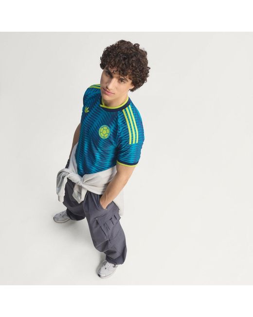Adidas Blue Colombia 26 Away Authentic Jersey for men