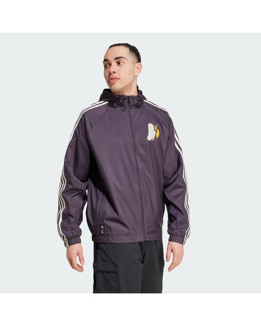 Adidas Purple Real Madrid Seasonal Windbreaker for men