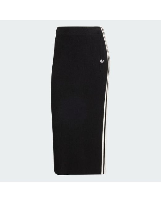 Adidas Black Adicolor Knit 3-Stripes Skirt