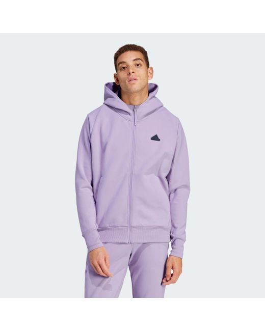 Adidas Z.N.E. Winterized Trainingsjack Met Capuchon in het Purple voor heren