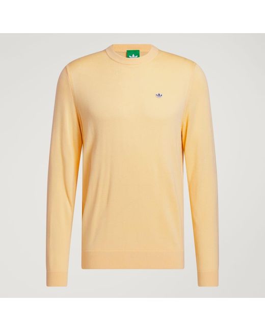 Adidas Orange Originals Cashmere Blend Sweatshirt for men