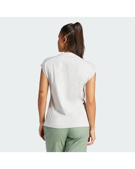 T-shirt Terrex Xploric Logo Short Sleeve di Adidas in White