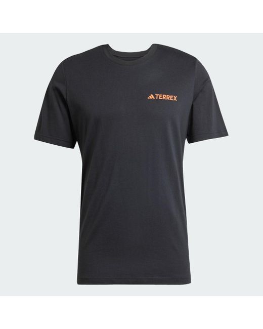 Camiseta Terrex Graphic Adidas de hombre de color Black