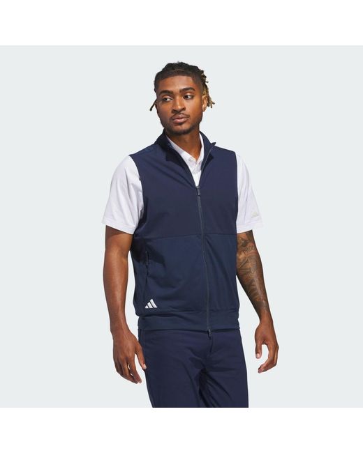 Adidas Blue Ultimate365 Tour Full-Zip Vest for men