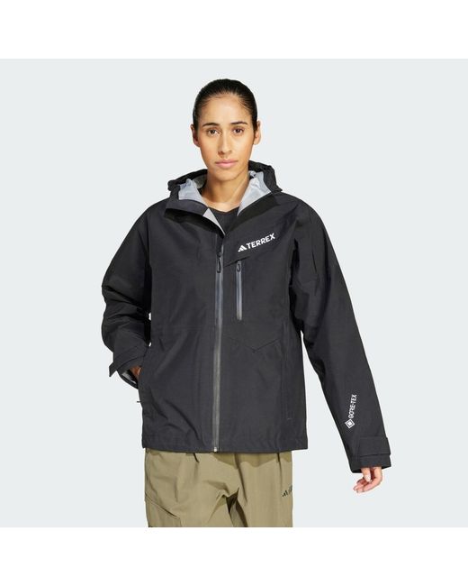 Adidas Black Terrex Techrock 3L Gore-Tex Performance Jacket