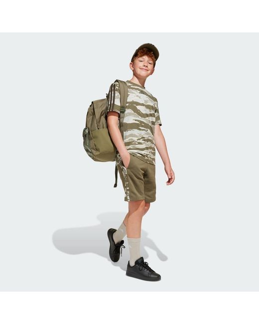 Adidas Green Classic Back-To-School 3-Stripes Backpack