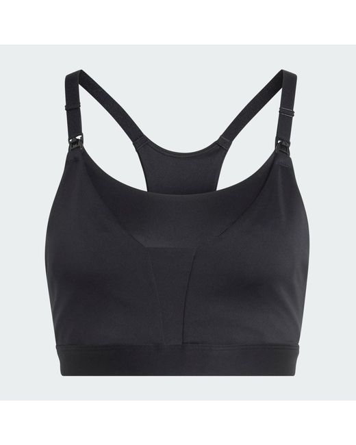 Adidas Black Optime Workout Medium Support Bra Maternity
