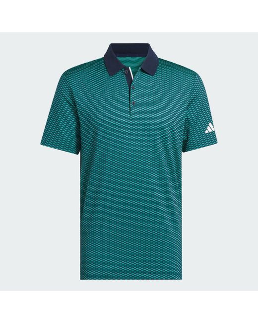 Adidas Originals Green Beyond The Course Textured Polo Shirt for men