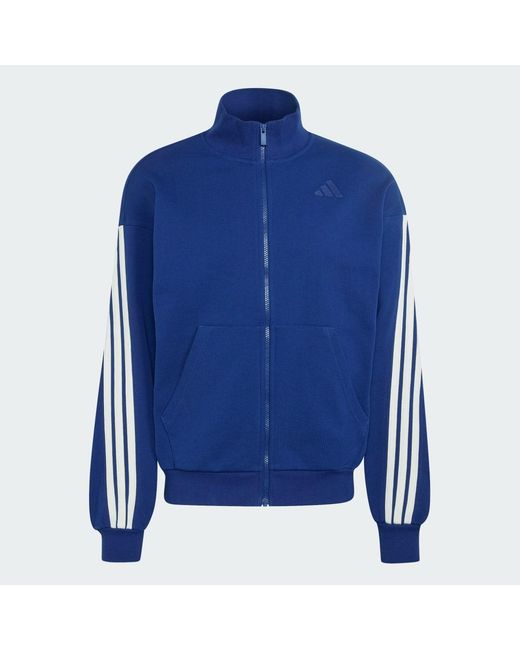 Adidas Blue Kit 3-Stripes Track Top for men