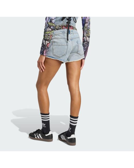 Short X Jeremy Scott Pride Denim di Adidas in Blue