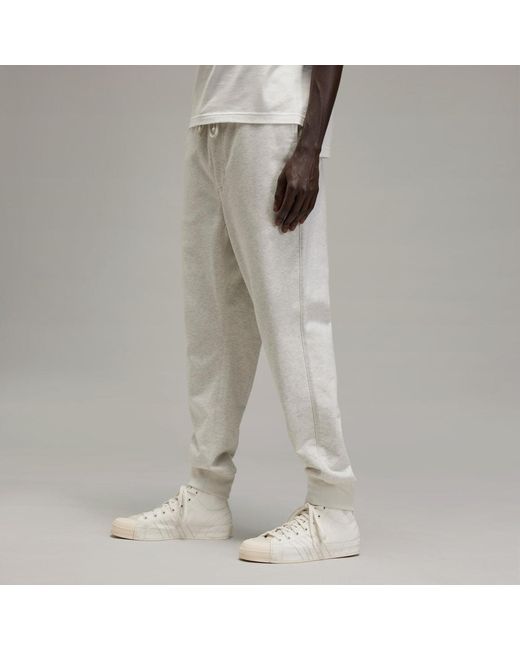 Adidas Gray Y-3 Cuffed French Terry Joggers for men