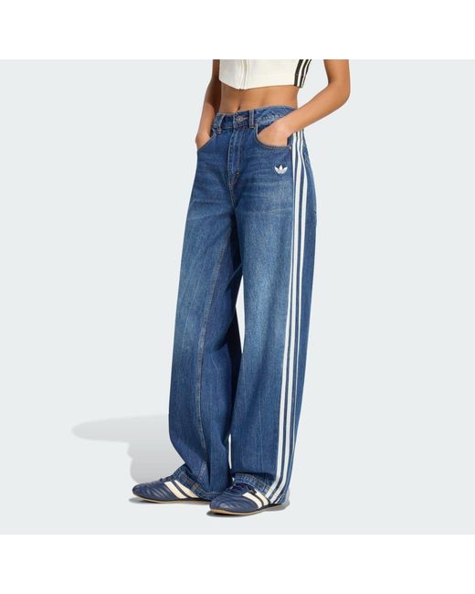 Adidas Originals Blue Pants Adidas Dad Jeans