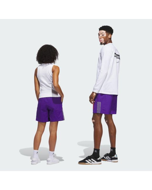 Adidas Purple Skateboarding Graphic Water Shorts (gender Neutral)