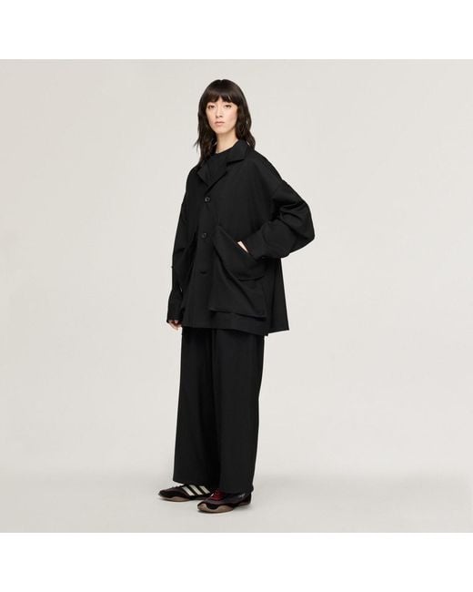 Adidas Black Y-3 Wool Chore Coat