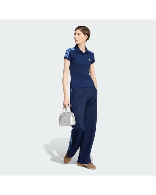 Adidas Blue 3-Stripes Polo