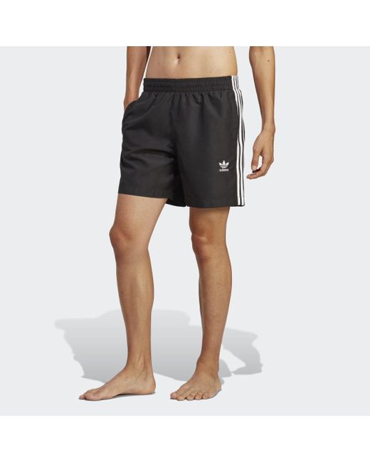 Adidas Originals Adicolor 3-stripes Zwemshort in het Black voor heren