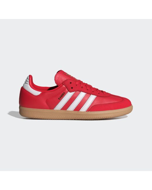 Adidas Red Samba Og Shoes