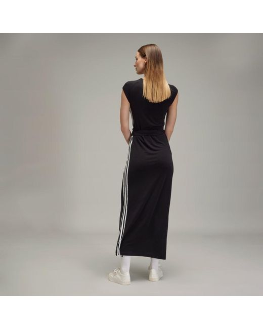 Adidas Black Y-3 Tencel Stripes Dress