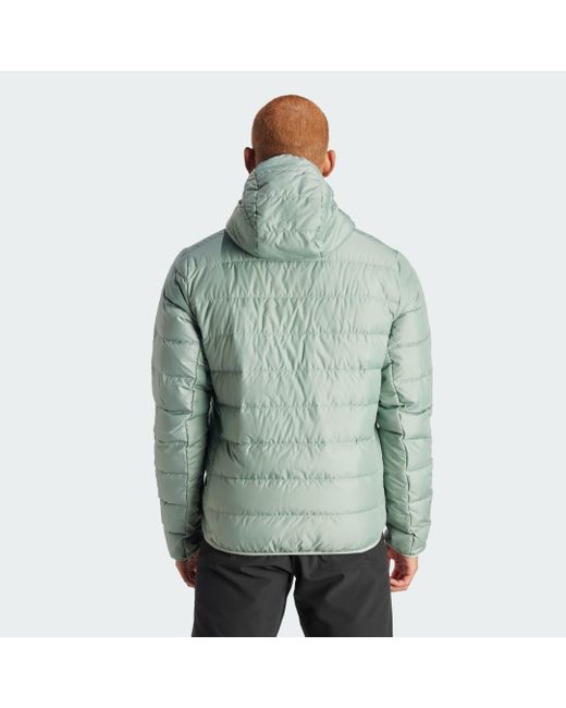 Adidas Green Terrex Multi Light Down Hooded Jacket for men