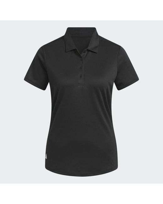 Polo Solid Performance Short Sleeve di Adidas in Black