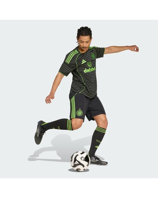 Adidas Black Celtic Fc 25/26 Away Shorts for men