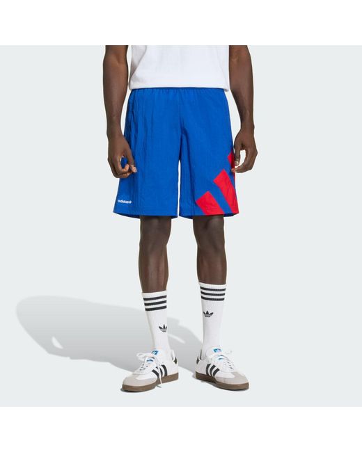 Adidas Blue Adicolor Blocked Shorts for men