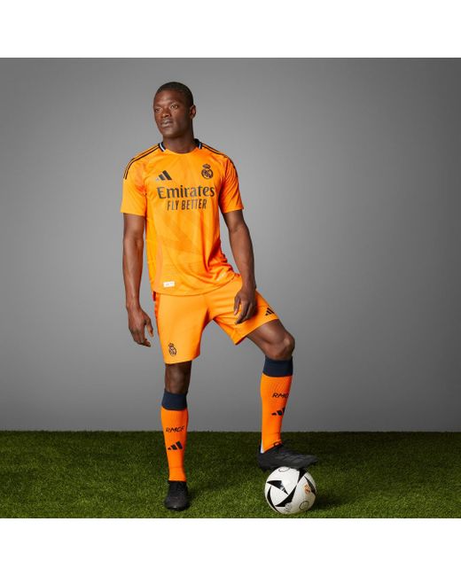 Adidas Real Madrid 24/25 Auswärtstrikot Authentic in Orange für Herren