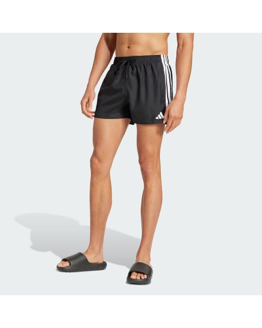 Adidas Blue Swimming & Lifestyle 3-Stripes Swim Shorts 3-Inch Jg1031 for men