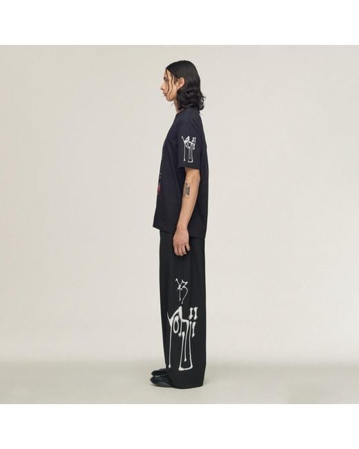 Adidas Blue Y-3 Chito City Graphic Short Sleeve T-Shirt