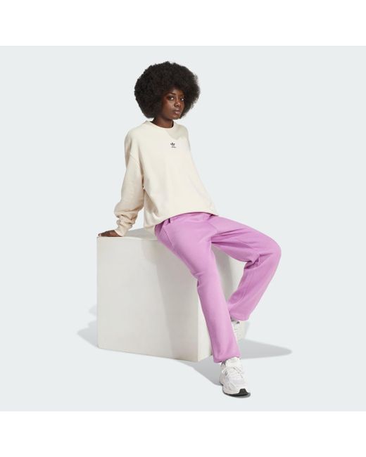 Adidas White Essentials Oversized French Terry Sweatshirt