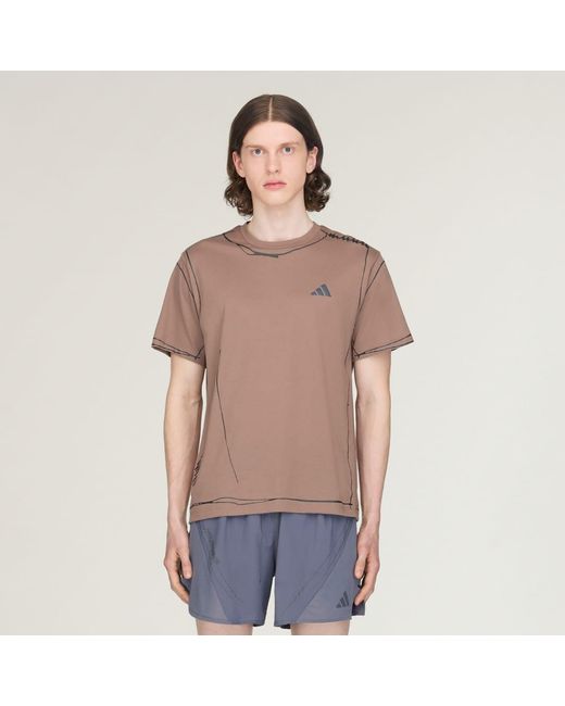 Adidas Brown T-Shirt Adidas Adi365 Sftm Running Unitefit T-Shirt