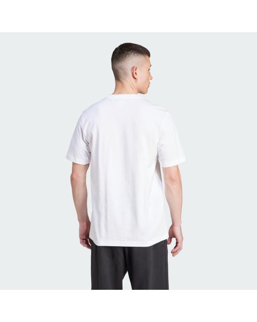 Adidas White Originals Leisure League Logo T-Shirt for men