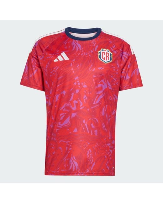 Adidas Red Costa Rica 26 Home Jersey for men