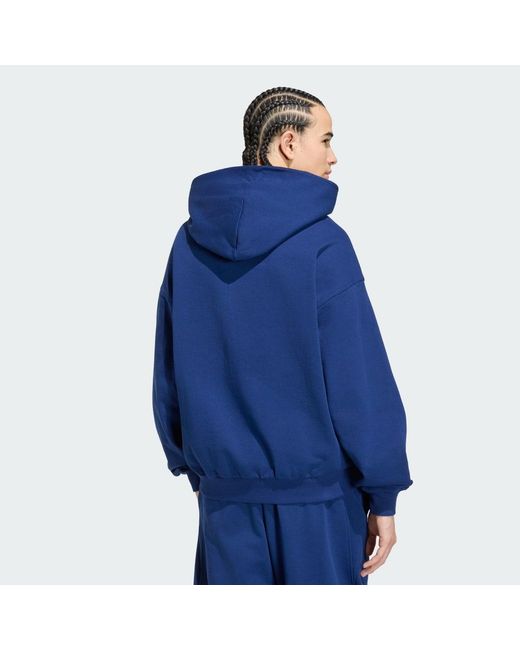 Adidas Blue Kit Small Logo Hoodie for men