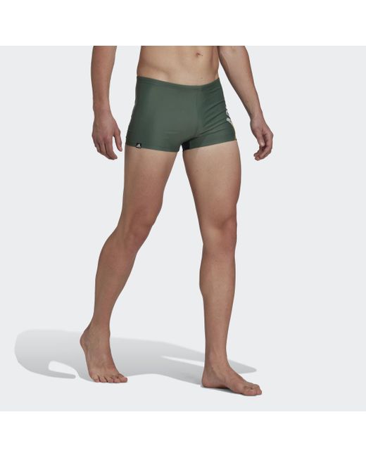 Adidas Green Wording Swim Boxers for men