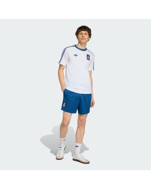 Adidas Blue Greece Originals T-Shirt for men