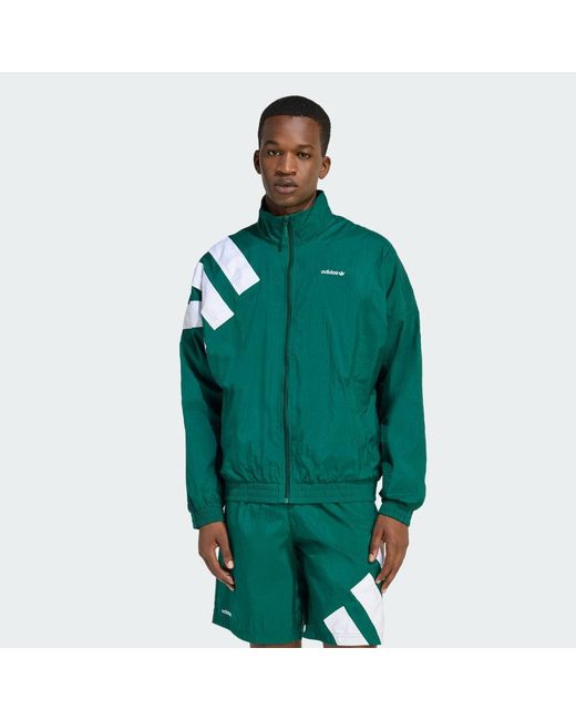 Adidas Green Archive Blocked Track Top for men