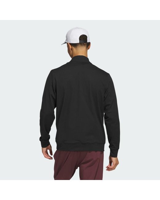 Adidas Black Ultimate365 Tour Quarter-Zip Sweatshirt for men