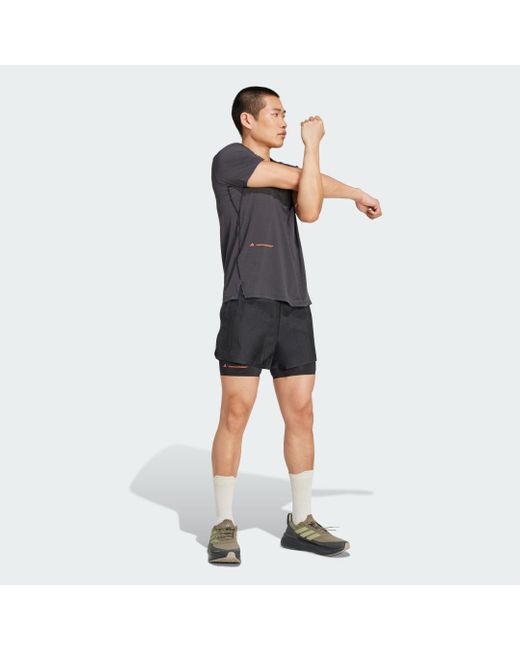 Adidas Gray Adi365 H.Koumori Running T-Shirt for men