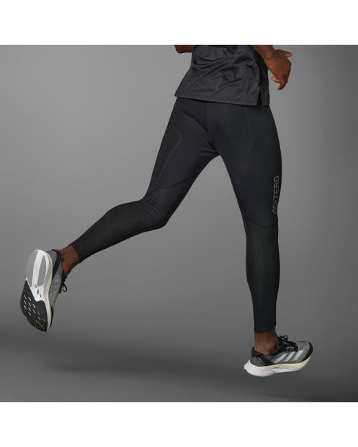 Leggings lunghi da running adizero di Adidas in Black da Uomo