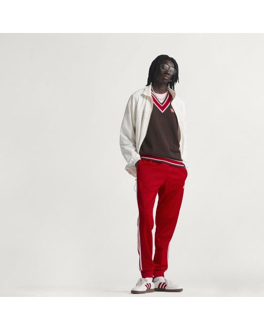 Adidas Red Sst Track Pants for men