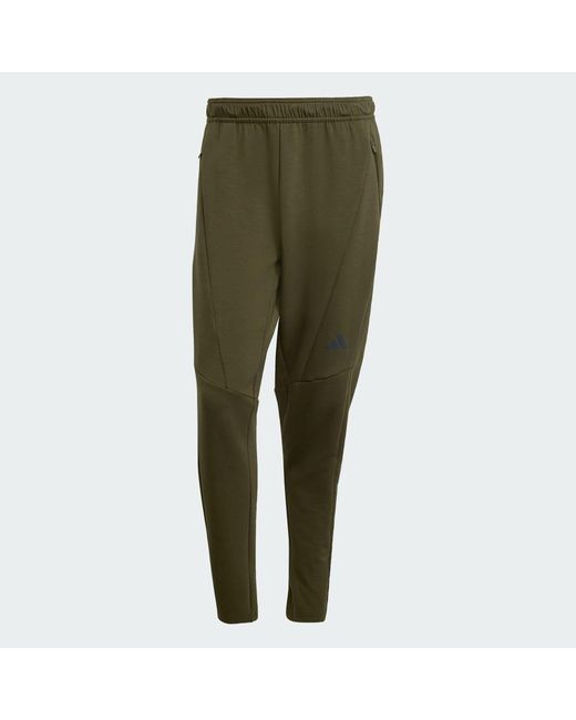 Adidas Green Designed For Training Spaceknit Pants for men